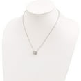 thumbnail image 4 of Sterling Silver Rhodium-Plated Cz With 2In Ext. Fancy Necklace (16 X 1.02) Made In China qg4334-16, 4 of 5