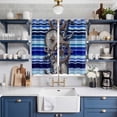 thumbnail image 2 of Curtains 84 Inches Long 2 Panels, Vintage Anchor Nautical Grommets Window Treatment Curtain, Coastal Blue Striped Thermal Curtains Drapes for Living Room/Bathroom, 2 of 9