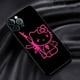 thumbnail image 3 of Funda de teléfono para iPhone 11 12 13 14 Pro Max Mini XS XR X 8 7 6S 6 15 se Plus funda de silicona negra Fundas lindo lindo gato Hello, 3 of 5