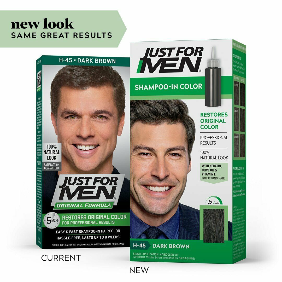 Just For Men Shampoo-In Color w/Hair  Vitamin E Medium Brown H-35 2 Pack