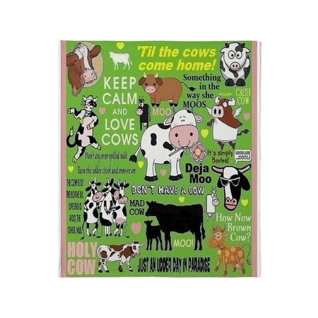 CafePress - Cows Throw Blanket - Soft Fleece Throw Blanket 50 x60 for All Ages