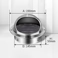 thumbnail image 1 of Couvercle de Ventilation, Évent de Séchage Mural en Acier Inoxydable Rond pour Système HVAC, 1 of 5