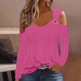 thumbnail image 2 of GigrtiJin Women Tops Dressy Casual Long Sleeve off the Shoulder Oversized Shirts Fashion Spring Solid Color Blouse, 2 of 5