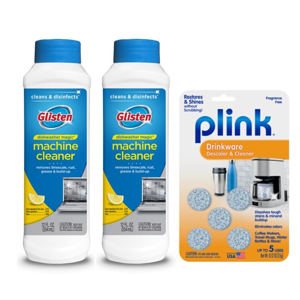 Glisten Dishwasher Magic Machine Cleaner & Disinfectant 2Pack and