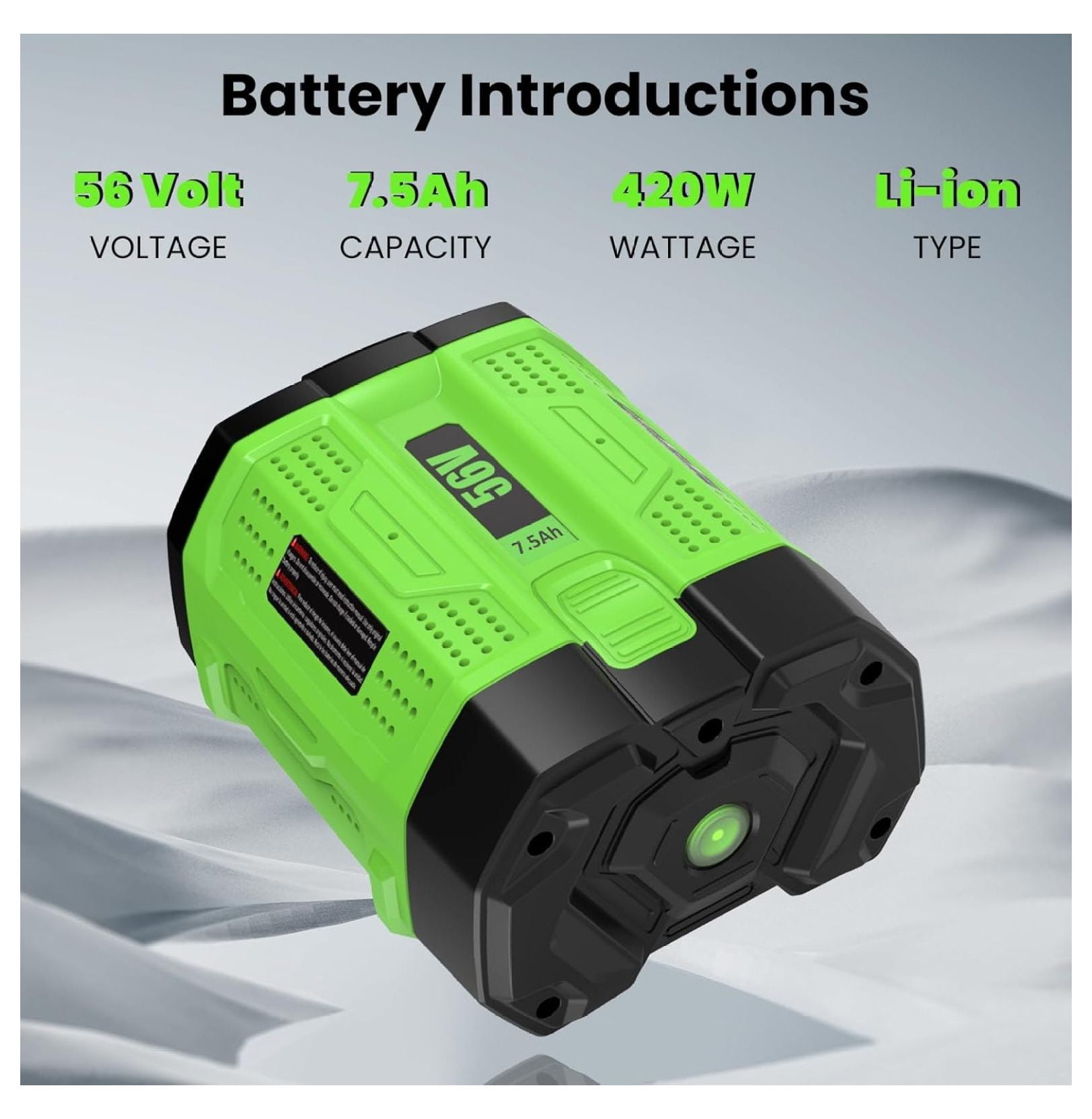 EGO Battery Replacement 7500mAh 56V - Compatible with BA2800 BA4200 BA1400T - for EGO Lawn Mower, Leaf Blower, Chainsaw Tools