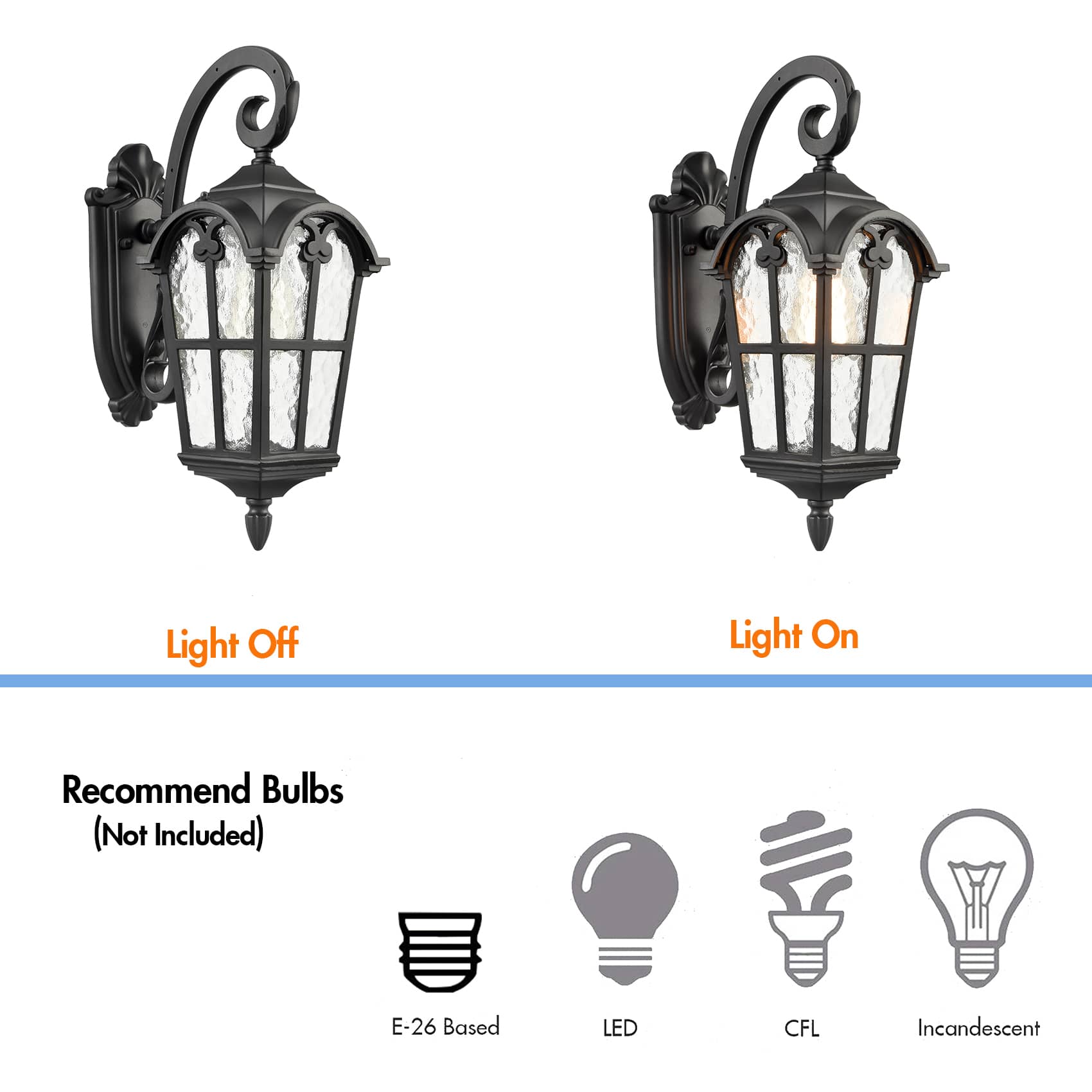 Outdoor Light Fixtures Weather Resistant Outdoor Wall Lights for House Porch