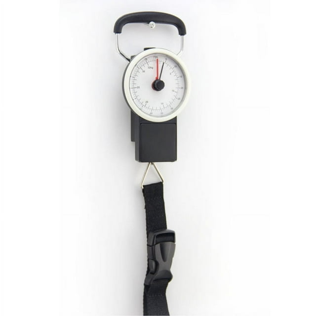 RV 2 Global Travel Accessories - Báscula Manual para Equipaje, 16 cm, Negro brillar Electrónica
