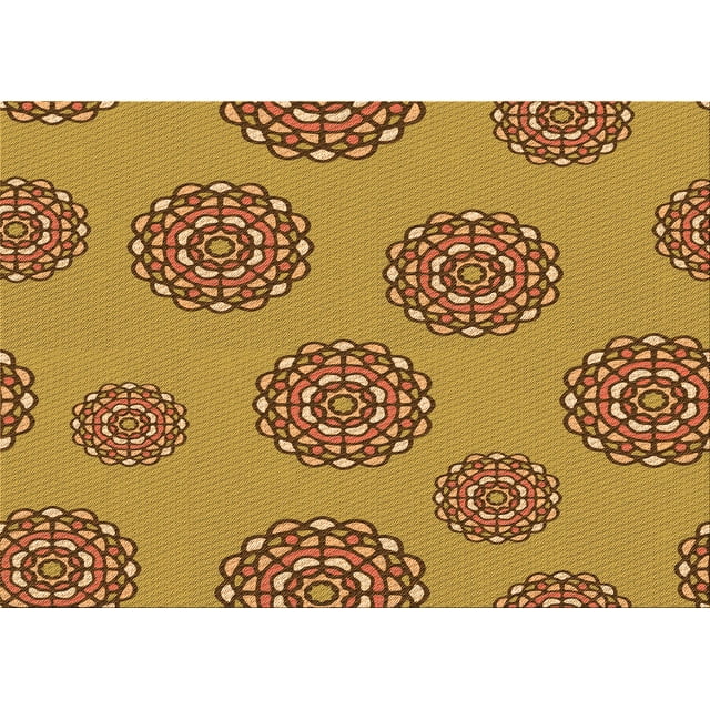 Ahgly Company Tapis d'Intérieur Lavables à la Machine Rectangulaires Transitionnels Orange à Bière, 8' x 12'