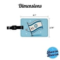 thumbnail image 3 of Kawaii Israel Flag Faux Leather Travel Luggage Tag, 3 of 7