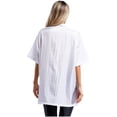 thumbnail image 4 of Sxiwei Adult Salon Client Smock Waterproof Short Sleeve Front Zipper Barber Jacket Gown Robe White XL, 4 of 5