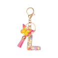 thumbnail image 1 of Lindos llaveros para mujeres y niñas, llaveros con letras iniciales con borla de mariposa, dijes para bolsos, mochilas y bolsos, 1 of 1