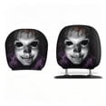 thumbnail image 3 of Scary Headrest Covers For Cars, 2PC Scary and Funny Cartoon Car Headrest Covers, Halloween Auto Head Rest Protector with Ghost Face Mask Design for Vehicle Truck SUV, 3 of 5