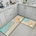 thumbnail image 3 of Summer Beach Kitchen Rugs and Mats Non Skid Washable Set of 2, Seashore Starfish Shell Kitchen Mats for Floor, Tropical Beach Kitchen Runner Rug, Summer Kitchen Decor, 3 of 6