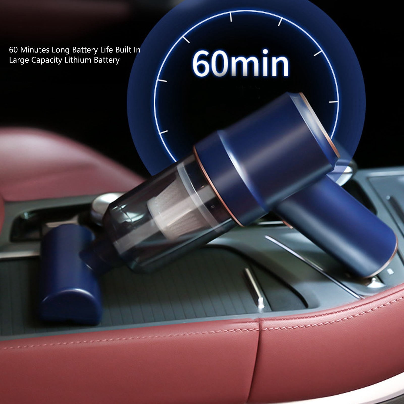 120W 8000Pa Strong Suction Handheld Vacuum Cleaner, Mini Cordless Handheld Vacuum, Rechargeable Portable Handheld Vacuum for Car, Home and Office Cleaning