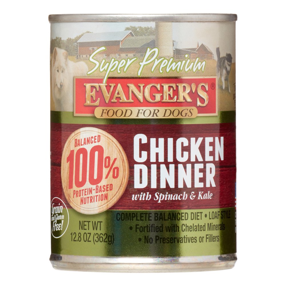 Evanger's GrainFree Chicken Dinner with Spinach & Kale Wet Dog Food