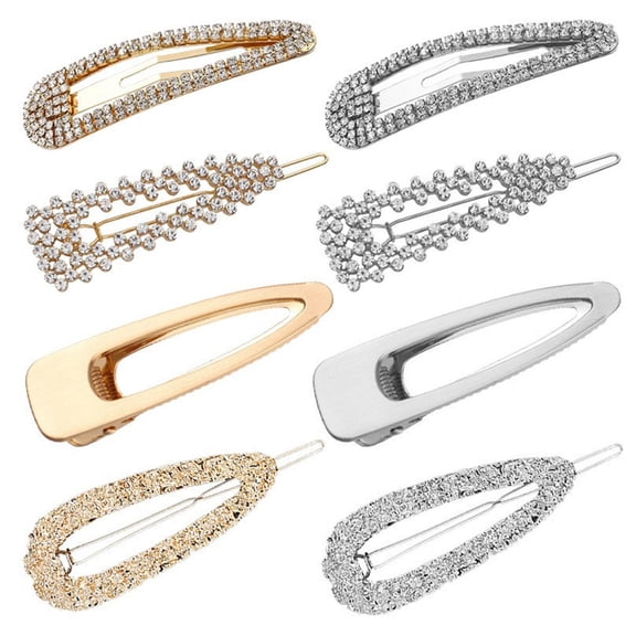 PBPBOX 8Pcs Women Hair Clips Rhinestones Hair Pins for Styling Daily Use Versatile Style