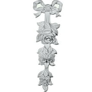 Ekena Millwork 5 1/8"W x 15 3/4"H x 1 5/8"P Medium Rose Drop Onlay