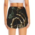 thumbnail image 4 of Uemuo Skeleton Hand Rose Butterfly Pattern Women's Athletic Shorts High Waisted Running Shorts with Liner Pockets Gym Elastic Workout Shorts-XX-Large, 4 of 9