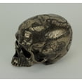 thumbnail image 2 of Veronese Design Bronze Finish Craniumography Old Treasure Map On Skull Statue, 2 of 3
