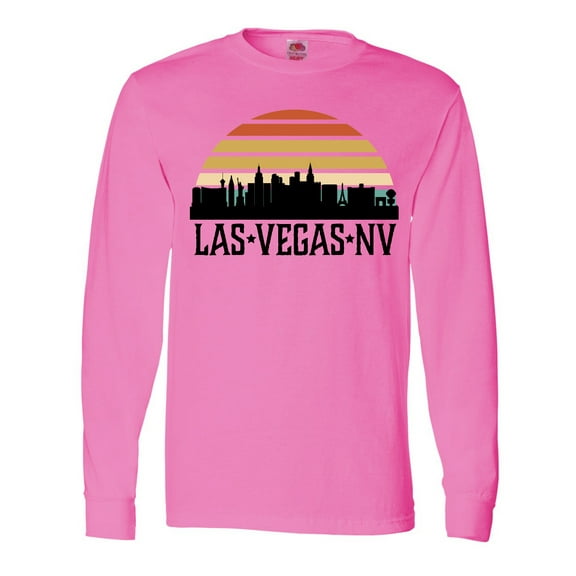 Inktastic Las Vegas Nevada Skyline Retro Long Sleeve T-Shirt