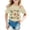 00-Beige2#18, variant on Kiijoy Girls Short Sleeve T-Shirt Casual Graphic Round Neck T Shirt Kids Top, Sizes 1-2