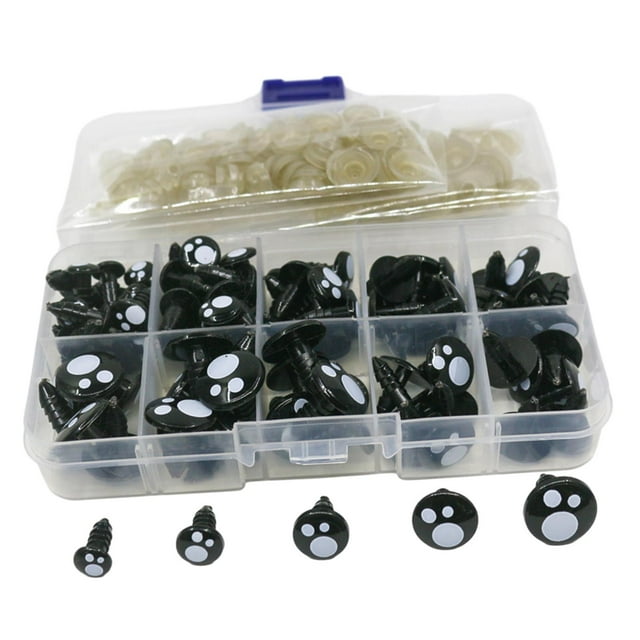 Rongfmy 100Pcs Doll Eyes Sewing Doll Making Accessories for Plush Animal Arts Puppet