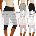 thumbnail image 3 of JnLxul Capri Leggings for Women Elastic Waist Slim Fitting Stretchy Side Split Casual Trendy Workout Yoga Pants Capris(Medium,Gray), 3 of 5