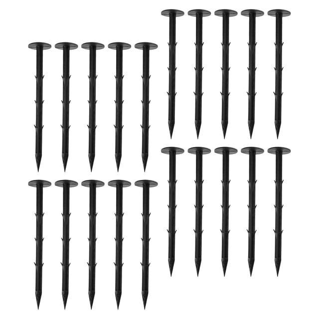unbranded 20Ud Clavos De Para Tiendas De Camping Y Uso En Jardinería En Plástico Negro