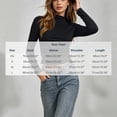 thumbnail image 3 of XRoczxe Women's Mock Neck Long Sleeve Crop Top, Slim Fit Ribbed Knit T-Shirt, Casual Solid Color Basic Tee for Fall Winter Daily Wear Layering, 3 of 7