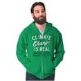 thumbnail image 5 of Climate Change Go Green Earth Day Zip Up Hoodie Men's Women's Brisco Brands M, 5 of 6