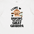thumbnail image 4 of Inktastic Monkey I Love Hanging out with My Great Grandpa Boys or Girls Baby T-Shirt, 4 of 5