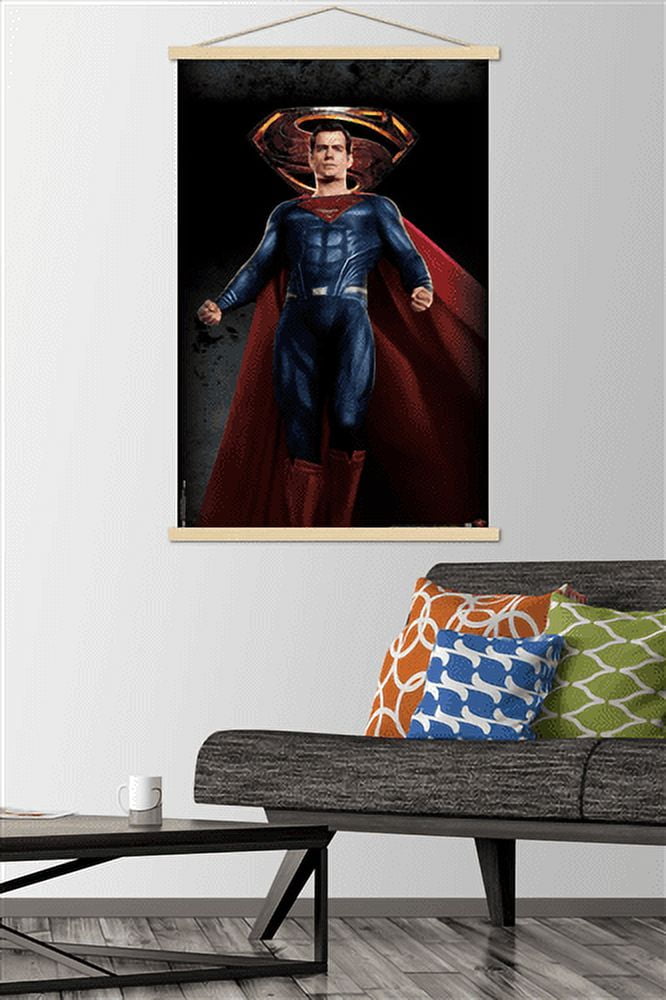 DC Comics Movie - Justice League - Superman Wall Poster with Magnetic Frame, 22.375" x 34"