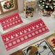 thumbnail image 5 of Puntoco Felpudo de cocina navideño con diseño de Papá Noel, para puerta de entrada, decoración navideña con muñeco de nieve, juego de 15,74 x 23,62 + 15,74 x 47,24 pulgadas, 5 of 6
