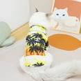 thumbnail image 6 of Elastic Kitten Sweatshirt - Hawaiian Style Cat Outfit - Single-Breasted Button - Polyester - Essential Pet Accessories, 6 of 8