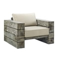 thumbnail image 4 of Modway Manteo Outdoor Arm Lounge Chair Set with Side Table in Light Gray/Beige, 4 of 9