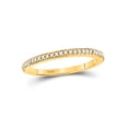 thumbnail image 2 of FB Jewels 10kt Yellow Gold Womens Round Diamond Anniversary Stackable Band Ring 1/8 Cttw, 2 of 4