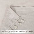 thumbnail image 6 of Haperlare Tassels Shower Curtain 72 inch Boho Rustic French Country Linen Blend Fabric Blackout Shower Curtain for Bathroom, Taupe, 6 of 8