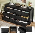 thumbnail image 6 of 7 Drawer Dresser for Bedroom,Modern Chest of Drawer,Handle Free Design,Storage Cabinet for Living Room, Bedroom,Dresser TV Stand, Wood Drawer Organizer,Easy Assembly, 6 of 7
