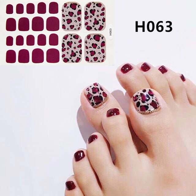 Fiudx Pegatinas para Uñas de Pies, Tiras Decorativas Autoadhesivas, Diseños Coloridos de Fácil Aplicación, Uso Duradero, Diseño de Uñas Diy Divertido, para Mujeres y Niñas.