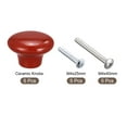 thumbnail image 3 of Uxcell 5pcs Ceramic Drawer Knobs Mushroom Shape Door Pull Handles Red 38x28mm, 3 of 6