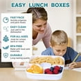 thumbnail image 5 of Loobuu 52 oz to Go Salad Container Lunch Container, BPA-Free, 3-Compartment for Salad Toppings and Snacks, Salad Bowl with Dressing Container, Built-in Reusable Spoon, Microwave Safe Navy Blue, 5 of 7