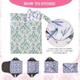 thumbnail image 5 of 7 in 1 Reusable Menstrual Pads, 13 x 7.5 inch Washable Overnight Cloth Panty Liners, Bamboo Cloth Large Sanitary Pads for Heavy Flow with Wet Bag - XL, 5 of 7