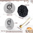 thumbnail image 2 of PADUKU 49mm Puck Screen, Reusable Coffee Filters For Espresso Portafilter Filter Basket 49mm, Espresso Screen With Coffee Spoon & Stand, Espresso Accessories, 1.7mm Thickness 150μm 316 Stainless Steel, 2 of 7