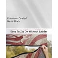 thumbnail image 6 of 4th of July RV Awning Sun Shade Screen 9'X7' Bald Eagle Mesh Sunscreen Watercolor Patriotic Waving American Flag Awning Shade Screen with Zipper UV Blocker Completed Kits for RV Motorhome Camper, 6 of 7