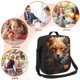thumbnail image 5 of Fotbe Floral Fox Lonchera Bolsa de Almuerzo para Hombres y Mujeres, Lonchera de Gran Capacidad, Bolsa de Almuerzo Reutilizable, Bolsa Térmica Aislante, 5 of 7