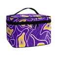 thumbnail image 2 of HELLHERO Travel Wash Cosmetic Bag Wide-open Travel Make up Bag Practical Travel Portable, Abstract Lines, 2 of 6