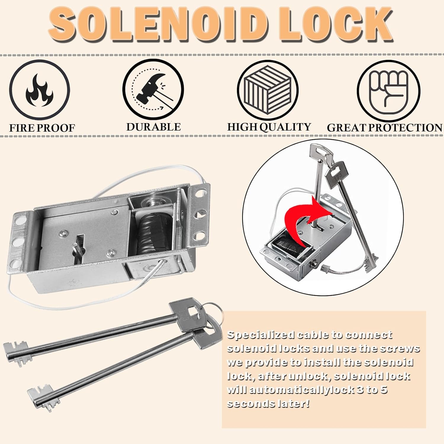 Wah Lin Parts Replacement Lock for Gun Safe