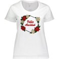 thumbnail image 3 of Inktastic Feliz Navidad Poinsettia Women's Plus Size T-Shirt, 3 of 5