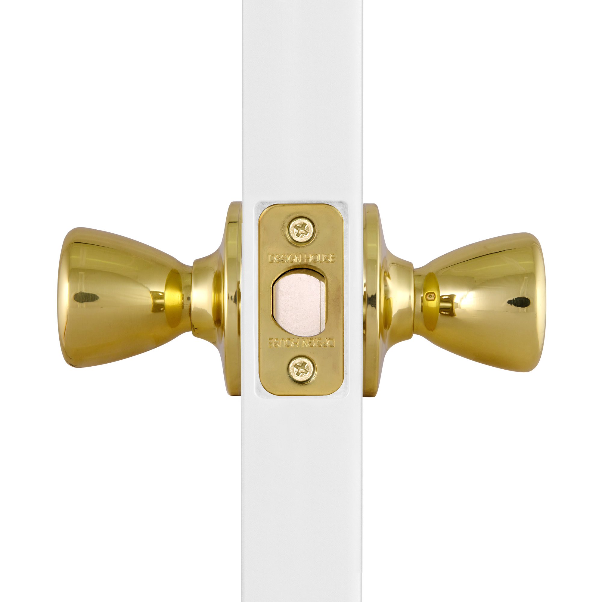 Design House Tulip Passage Door Knob Polished Brass photo 6