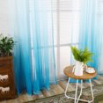 thumbnail image 4 of Cortina de ventana con bolsillo para barra transparente degradada, cortina para dormitorio y balcón (degradado azul), 4 of 8